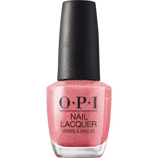 OPI Cozu Melted In The Sun front bottle showing label and glossy finish benefit