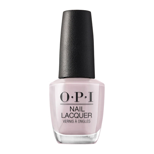 OPI bottle front view showing nude pink-gray shade and brand clarity