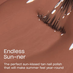 OPI Endless Sun-ner brush applying lacquer demonstrating smooth application benefit