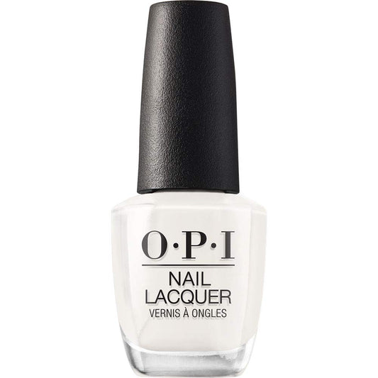 OPI Funny Bunny bottle front view showing label and shape, polished look benefit
