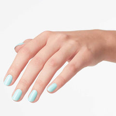 OPI Gelato on My Mind on nails during application showing pro-wide brush for even coats benefit