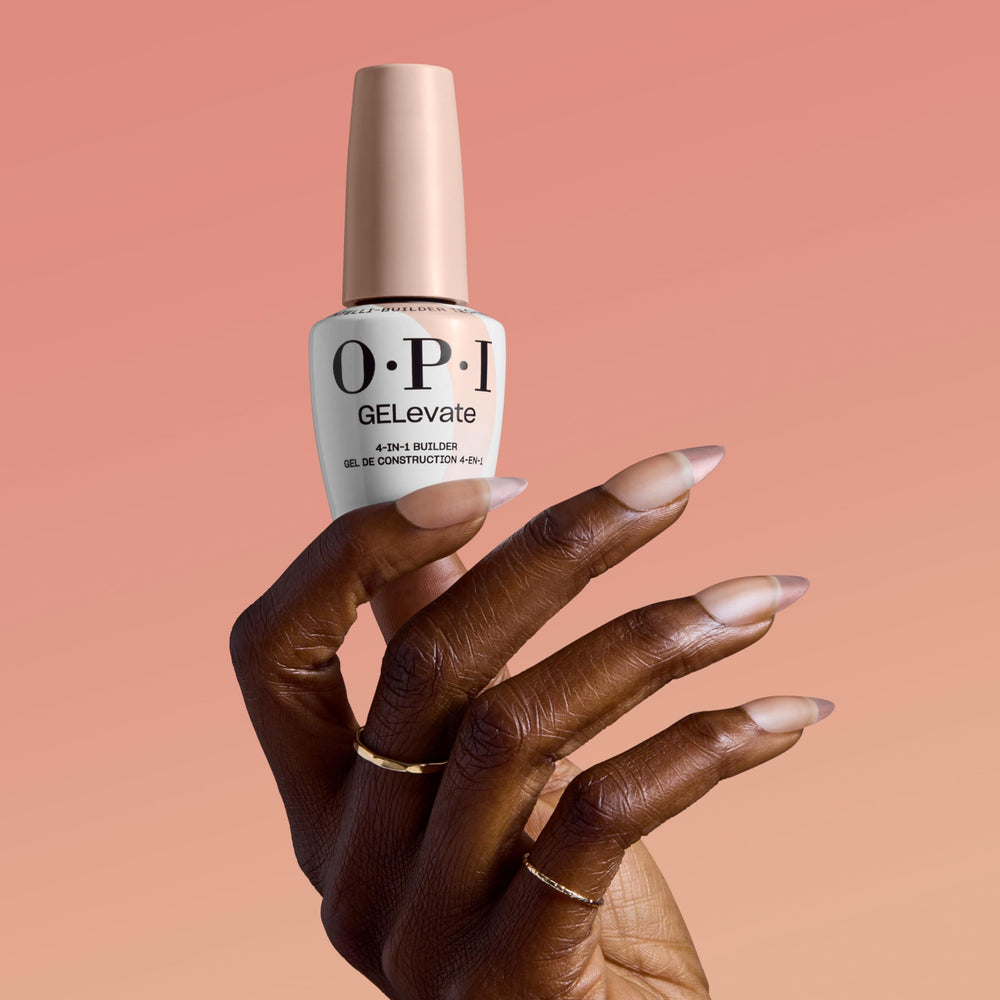 OPI GELevate curing in LED lamp showing fast 10-second flash cure