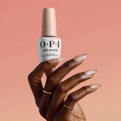 OPI GELevate curing in LED lamp showing fast 10-second flash cure