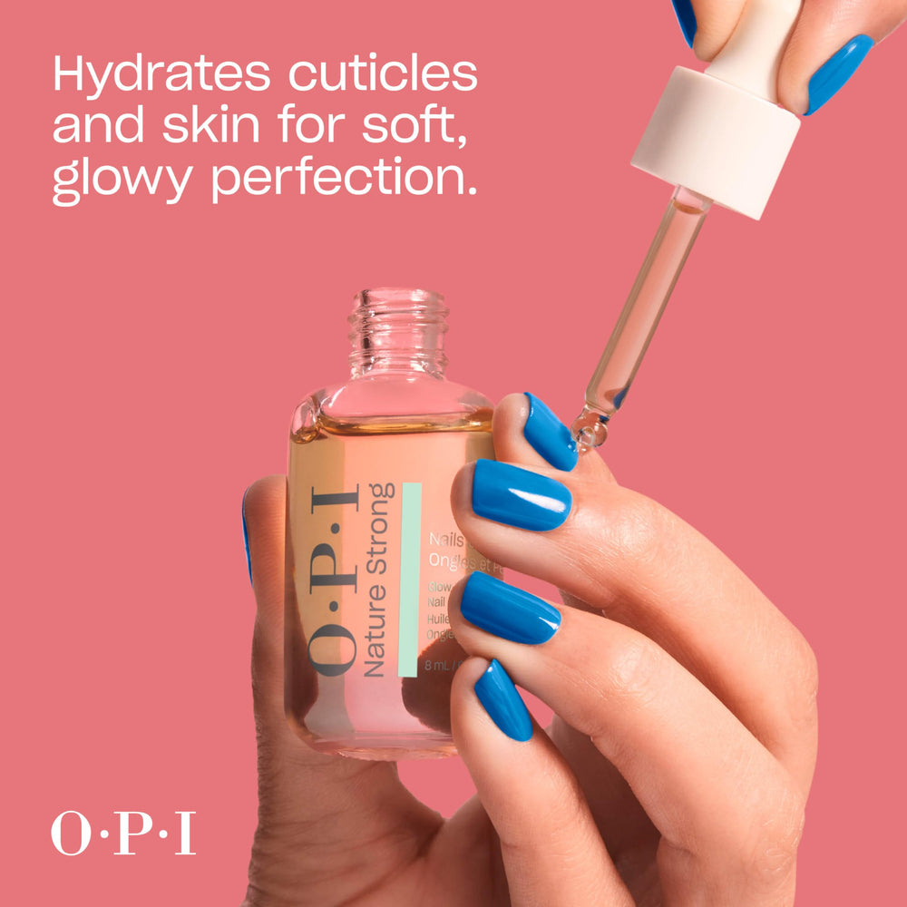OPI nail before and after image showing smoother, healthier-looking cuticles