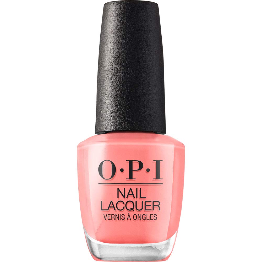 OPI bottle front view showing soft orange crème shade and glossy benefit