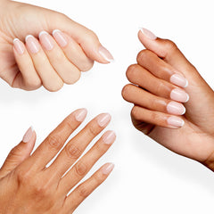 OPI nails being applied by hand demonstrating quick press-on application and secure hold