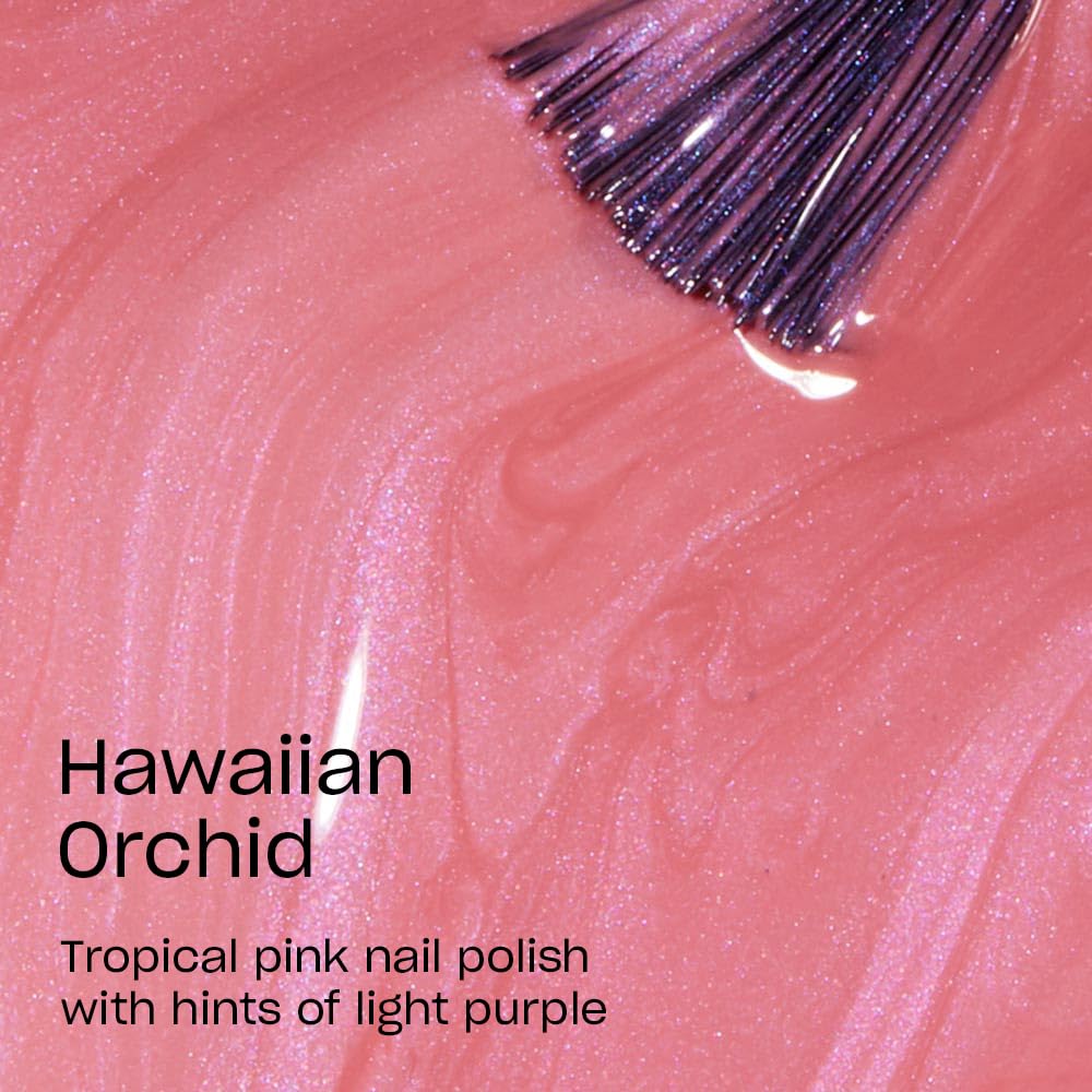OPI Hawaiian Orchid brush stroke demonstrating smooth, streak-free coverage