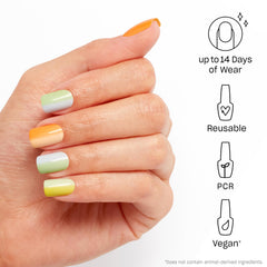 OPI Hue-cid Dreams tip size array with 24 tips displayed for perfect custom fit