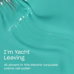OPI pro-wide brush close-up applying even turquoise crème coverage