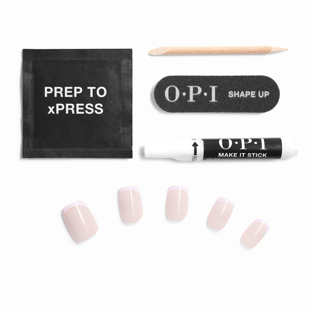 OPI La Vie en Rosé size comparison set displaying multiple tip sizes for custom fit