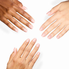 OPI La Vie en Rosé texture and sheen on a single press-on for polished finish