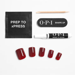 OPI finished manicure in evening outfit showing polished look
