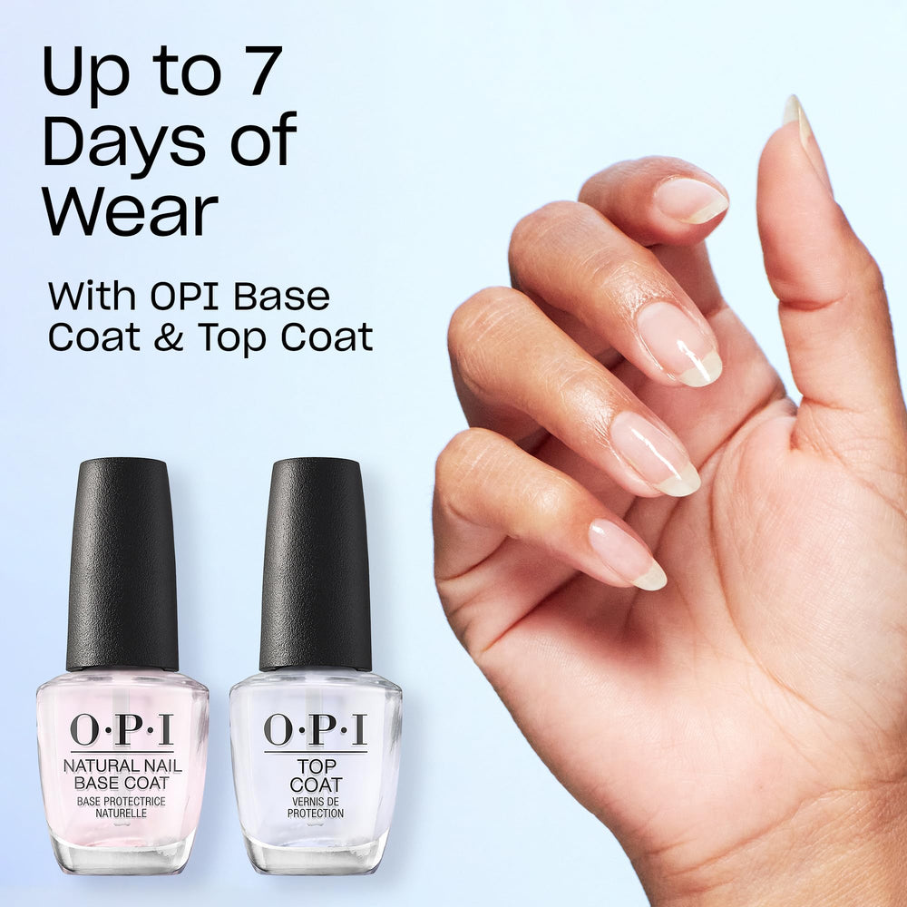 OPI manicure on beach setting evoking tropical vibe and versatile style benefit