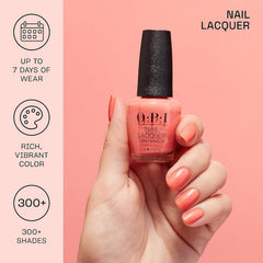 OPI lacquer close-up texture highlighting self-leveling formula advantage