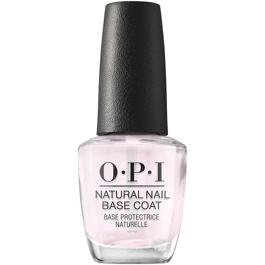 OPI bottle front view showing clear base coat and brand protection