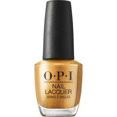 OPI bottle front view showing nougat-gold shade and glossy finish benefit