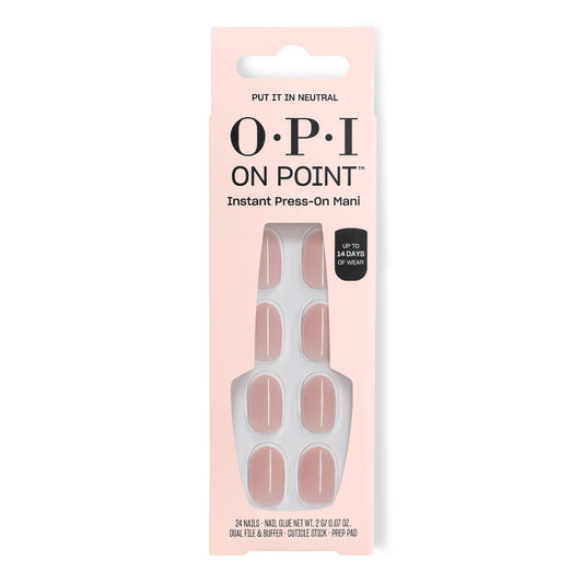 OPI on point front packaging showing kit contents and quick convenience