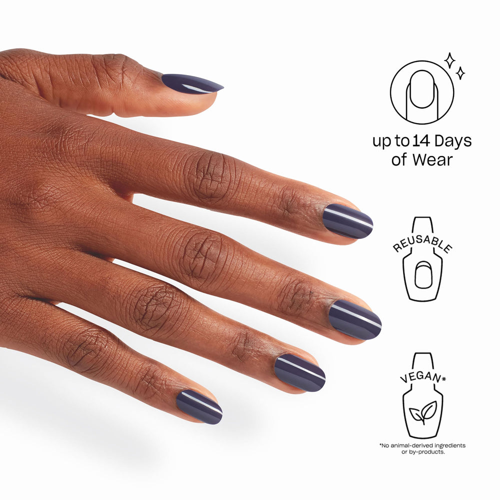 OPI less is norse close-up of nail finish highlighting smooth color and chip resistance