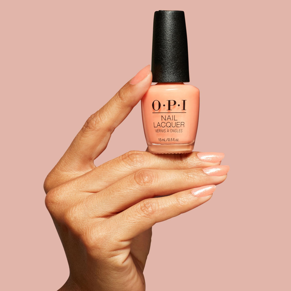 OPI bottle cap detail highlighting Pro-Wide brush for quick application benefit