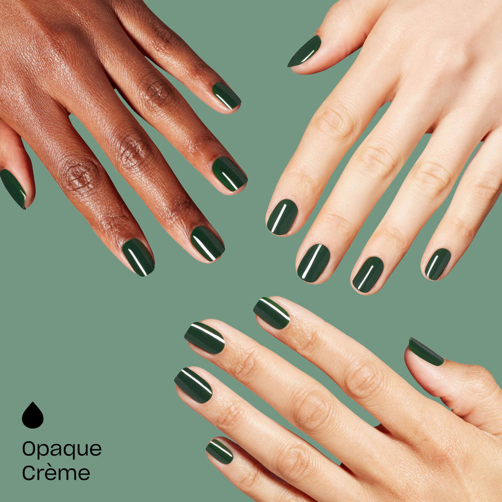 OPI polish applying on fingers highlighting quick-dry, smudge-resistant finish