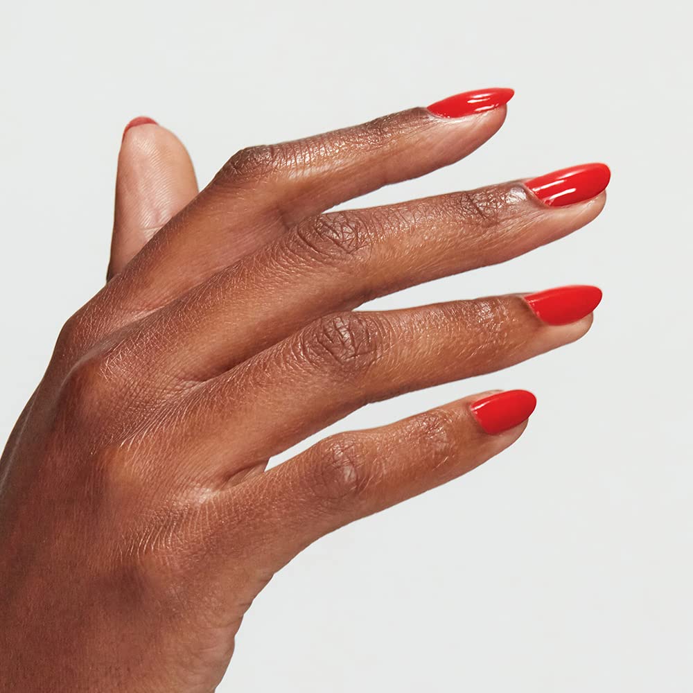 OPI swatch on nails demonstrating Rust & Relaxation creamy opacity