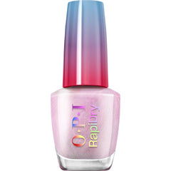 OPI bottle front packaging showing Speed Date Me soft pink shimmer and quick-dry benefit
