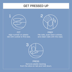 OPI adhesive tab detail showing built-in sticky tab for no-glue, no-mess application