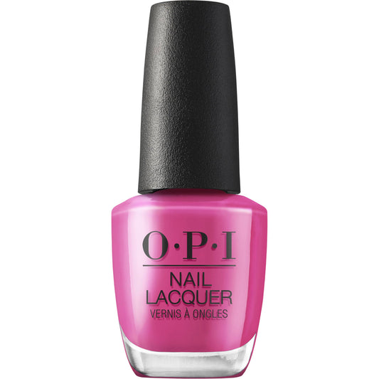 OPI Strawberry Cosmo front bottle showing vivid fuchsia and glossy finish