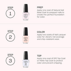 Salon technician applying OPI Tempted to Lick-orice for a flawless professional manicure