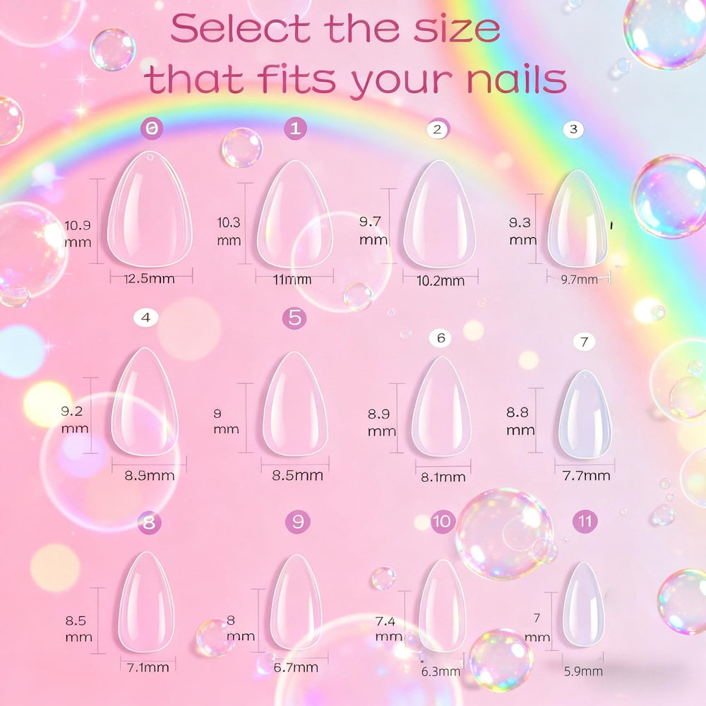 OPkssnails size comparison illustrating kid-appropriate length