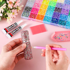 OPMADM rhinestones applied to nails demonstrating fine detail and long-lasting shine