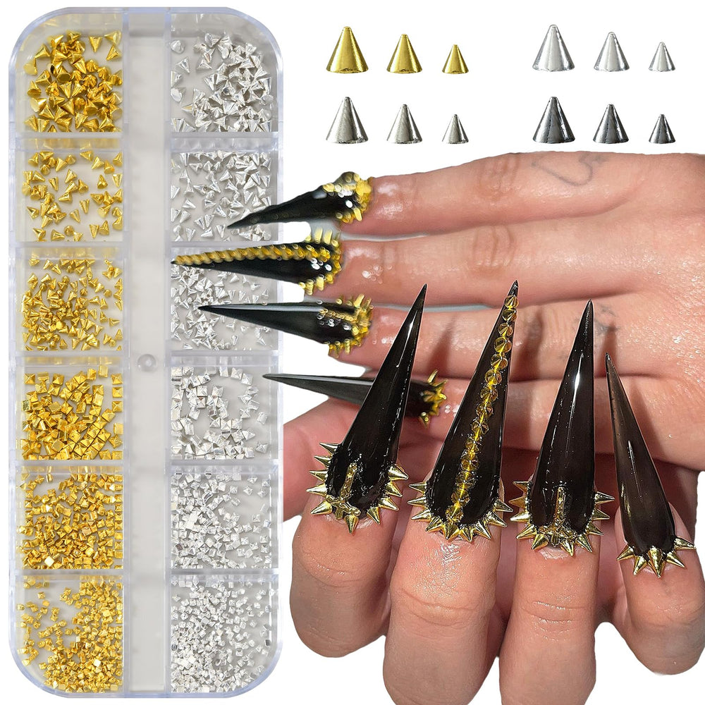 OPMADM close-up of square studs displaying texture and versatile metallic finishes
