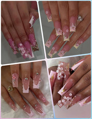 OPMADM charms decorating a phone case, showing versatile use beyond nail art