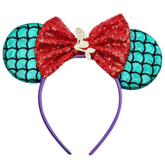 Opzzqz front view of headband showing ears and bow, adds instant party flair