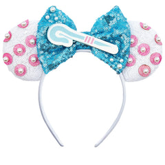 Opzzqz front view showing glitter ears and bow, enhances party looks