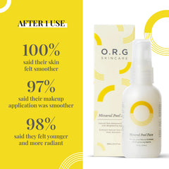 O.R.G. Skincare product in hand showing easy squeeze application and travel size