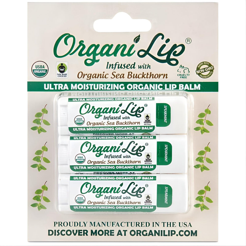 OrganiLip oval tube front view showing clean design and easy application benefit