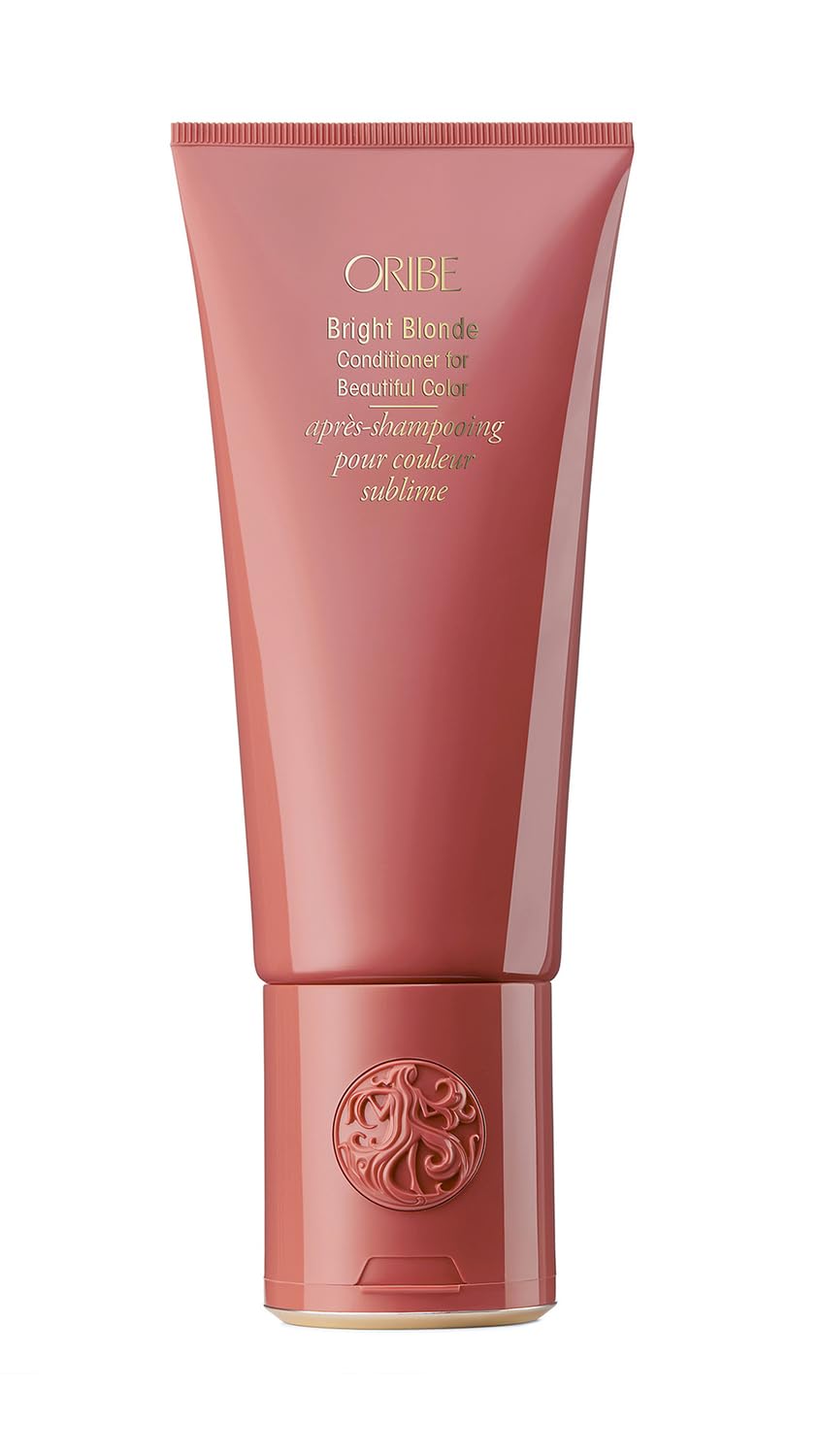 Oribe bright blonde conditioner front bottle showing label and size, enhances color
