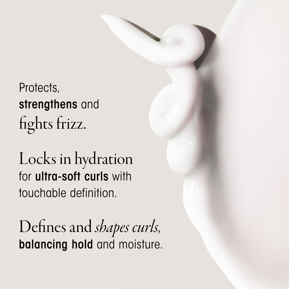 Oribe Curl Control label detail emphasizes 5oz size and product claims