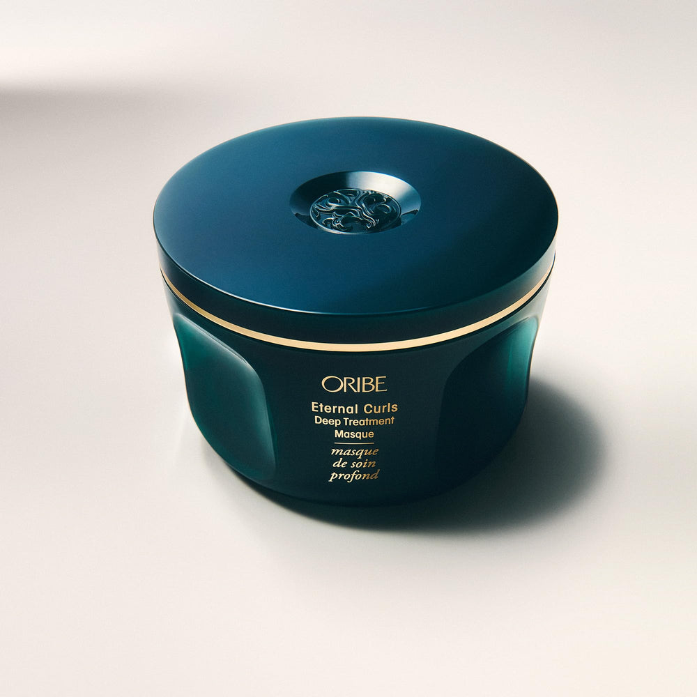 Oribe Eternal Curls open jar revealing rich masque for detangling