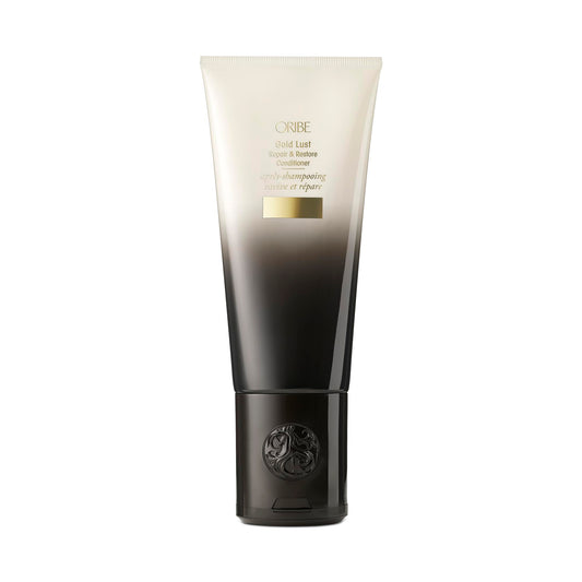 Oribe Gold Lust conditioner front bottle shows premium packaging and salon-quality appeal
