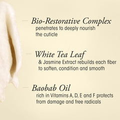 Oribe Gold Lust Mask close-up ingredient panel highlighting reparative actives