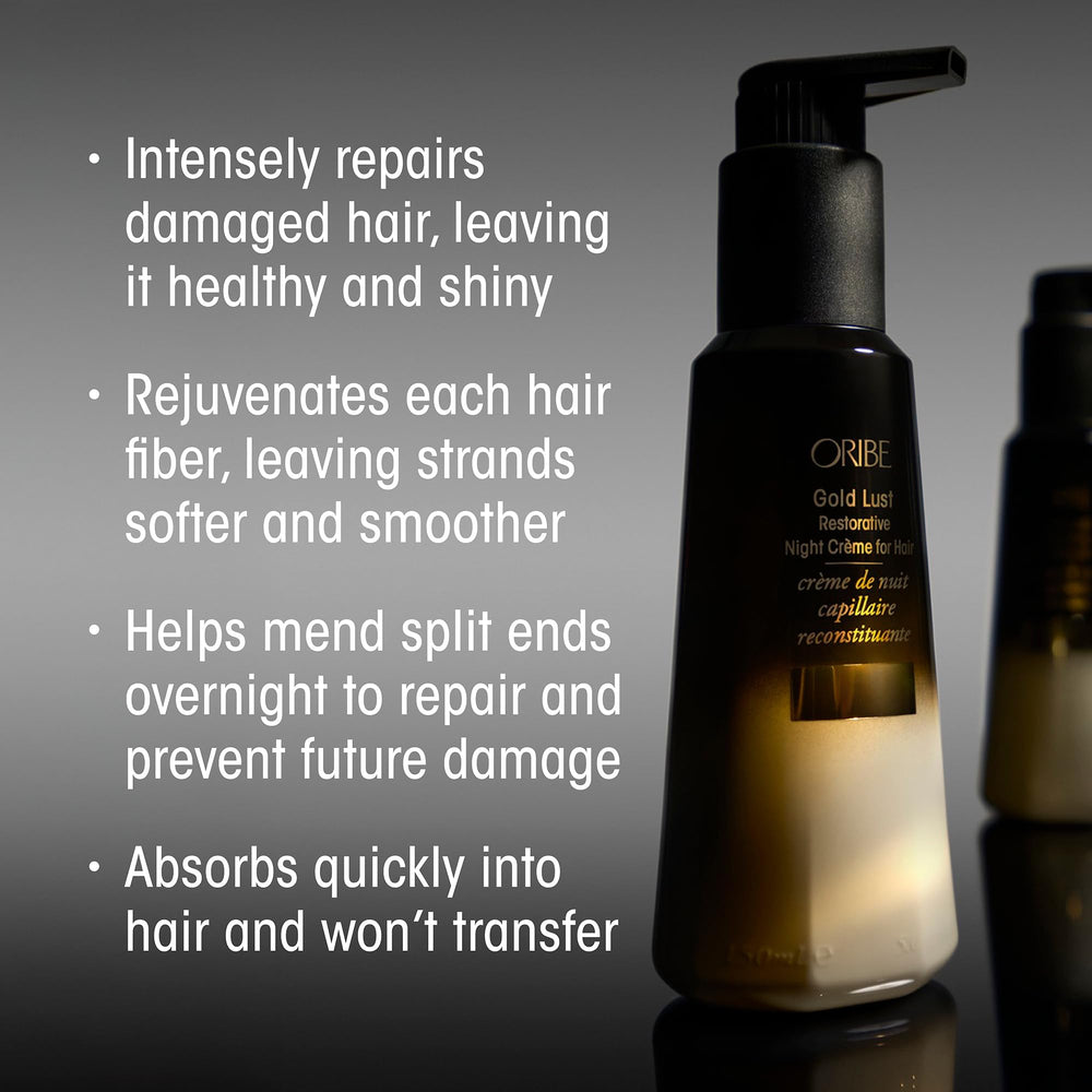 Oribe cream on palm ready to apply showing lightweight absorption benefit