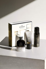 ORIBE Gold Lust Shampoo close-up highlighting smooth texture and repairing benefit