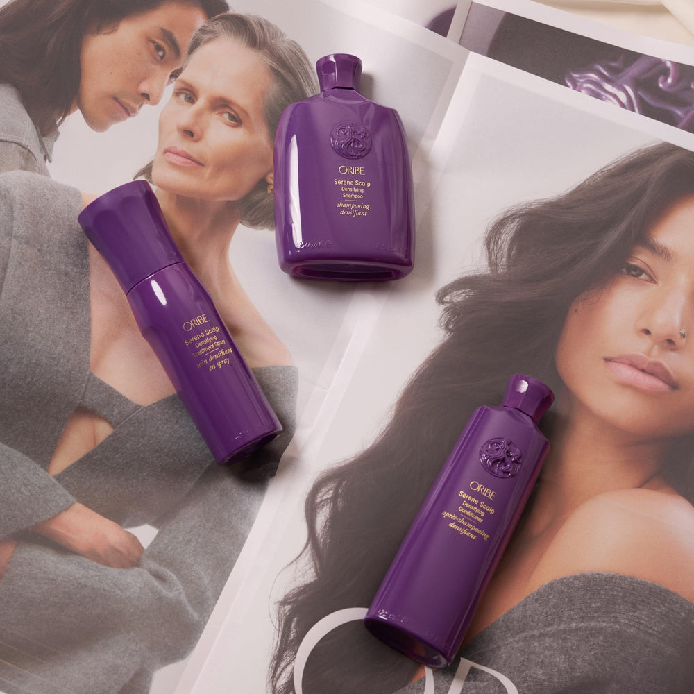Oribe label close-up showing directions and ingredient transparency benefit