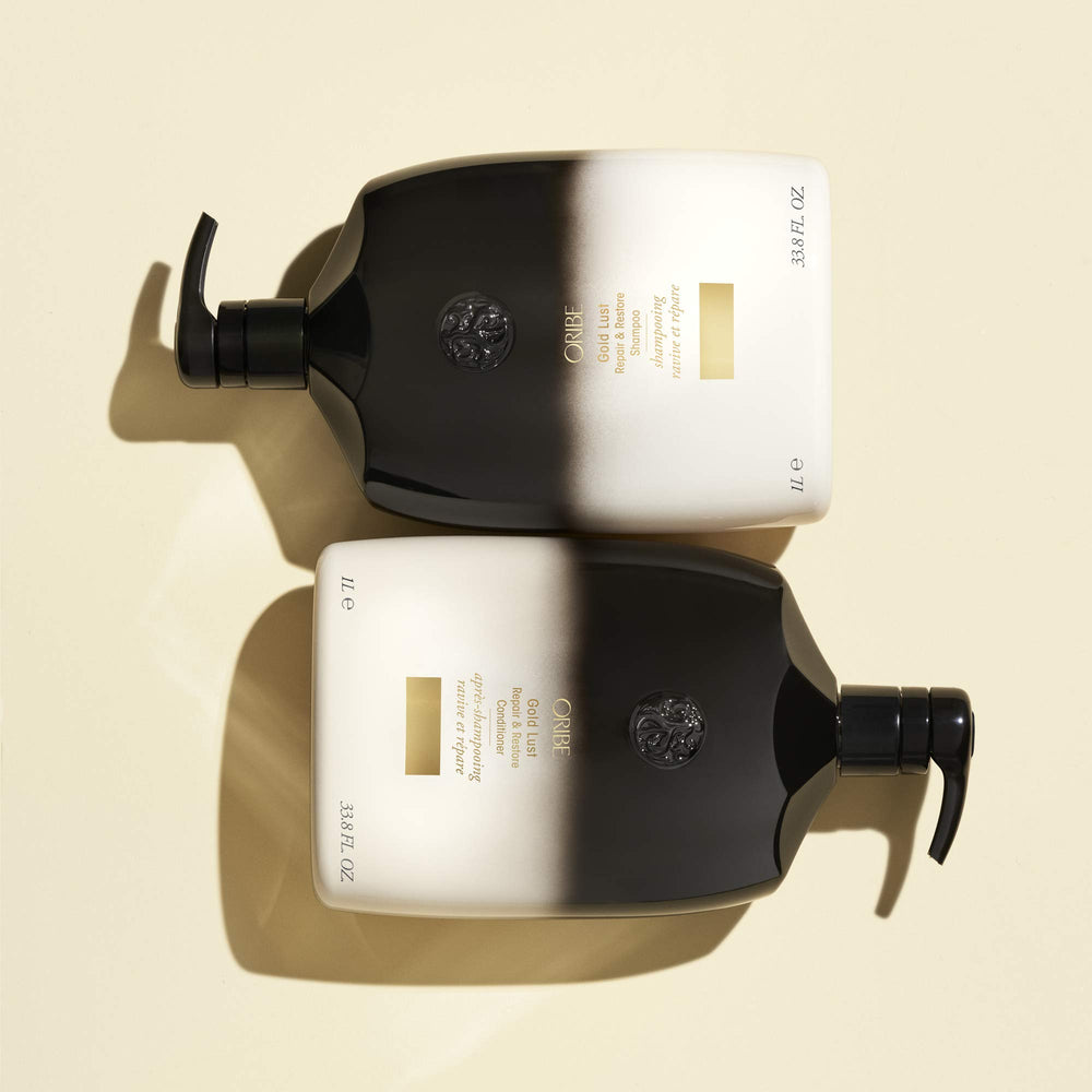 Oribe product with argan and maracuja ingredients highlighting deep nourishment benefits
