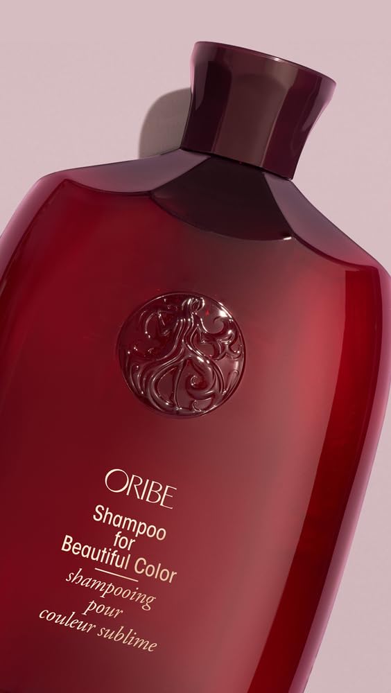 Oribe shampoo on bathroom vanity staged for salon-quality routine