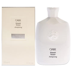 Oribe Silverati front bottle showing premium design and clear product benefit