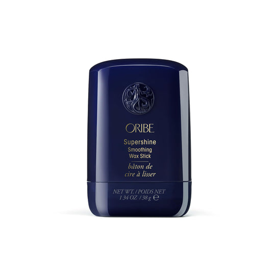 Oribe Supershine front packaging showing sleek tube and logo for polished styling