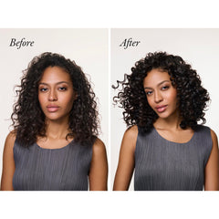 ORIBE dispensing shampoo from bottle demonstrating controlled application